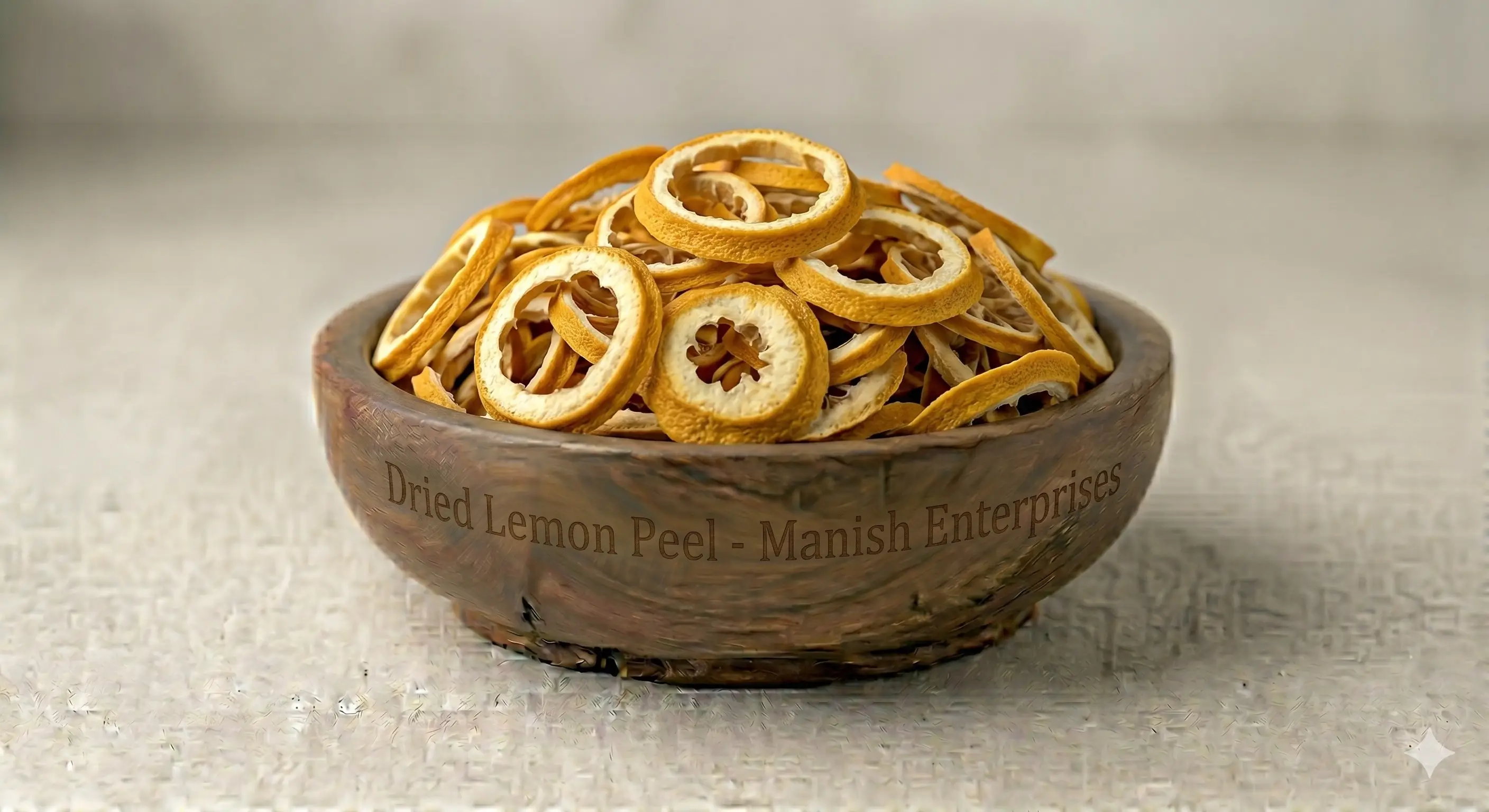 Premium B2B wholesale dried lemon peel Citrus limon Neemuch Manish Enterprises