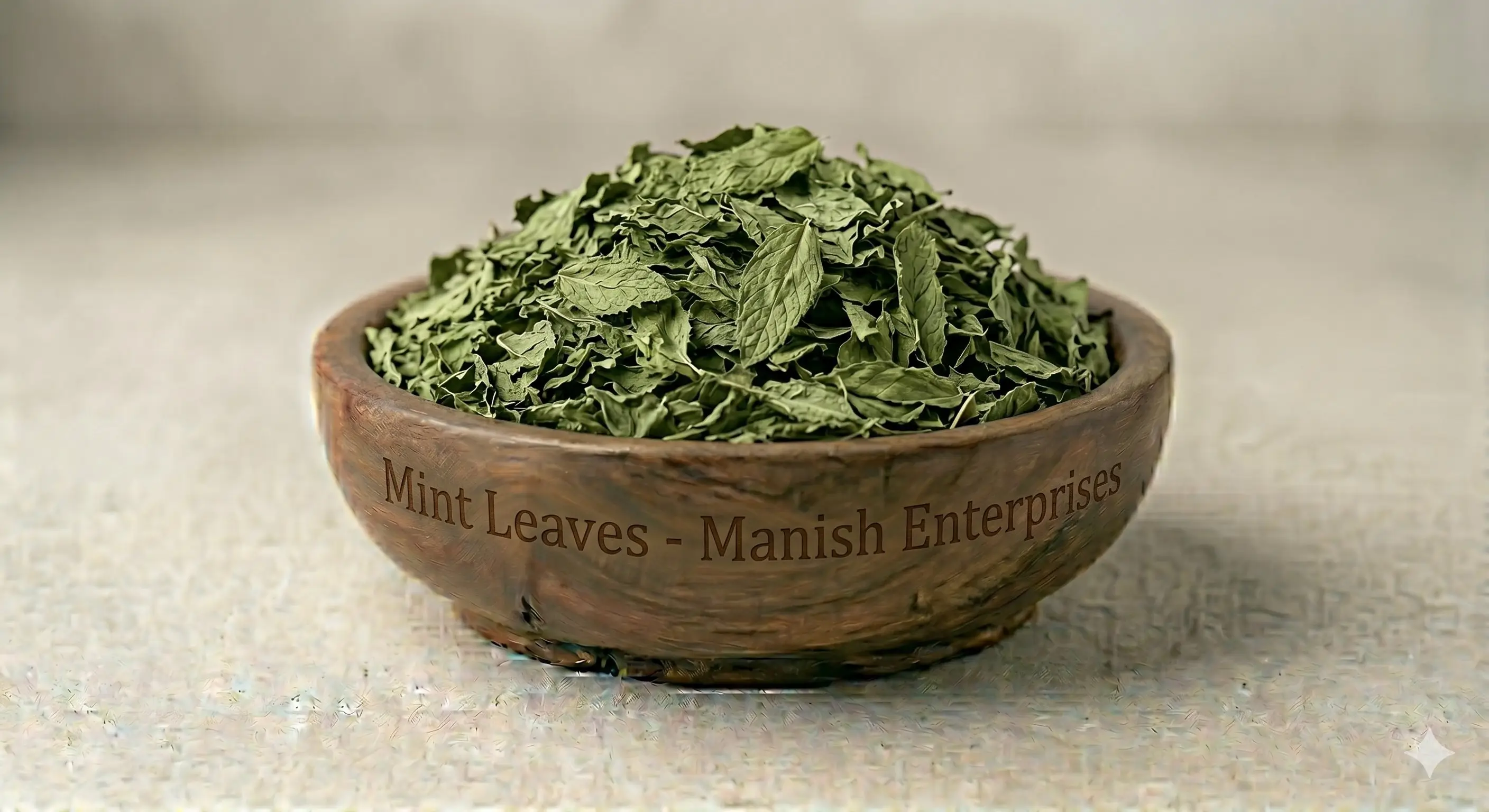 Premium B2B wholesale dried Pudina mint leaves Neemuch Manish Enterprises