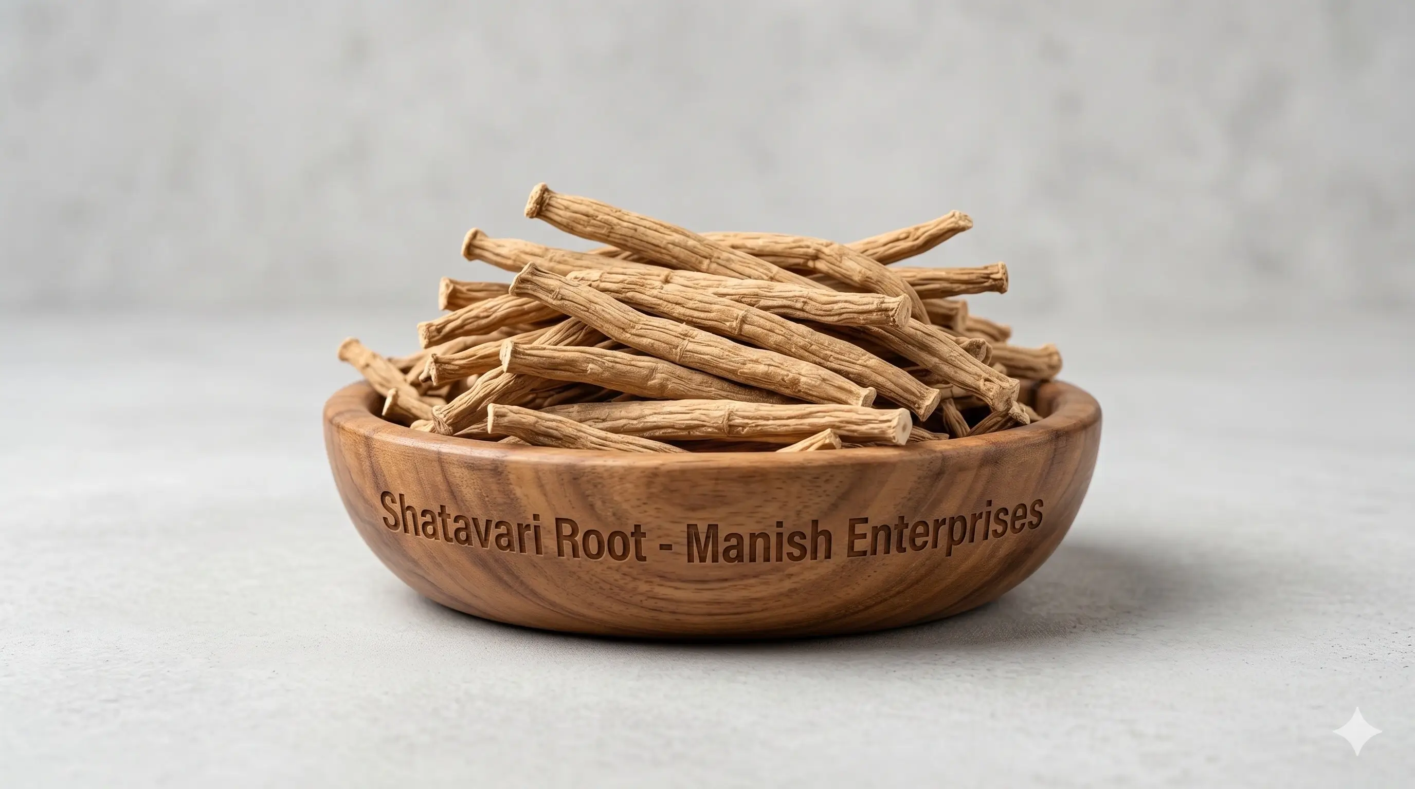 Premium peeled white Shatavari roots wholesale bulk supplier Neemuch Manish Enterprises