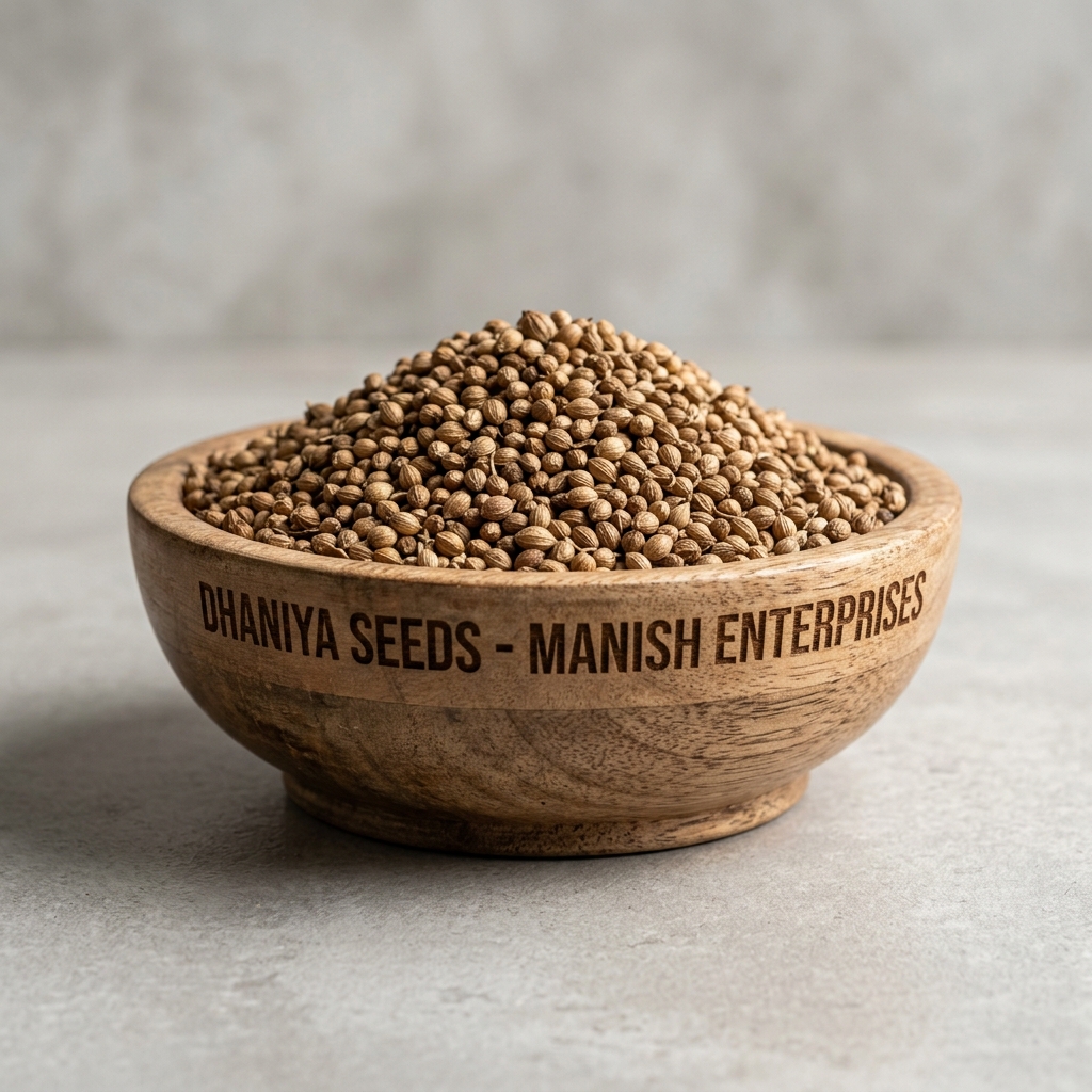 Premium wholesale Dhaniya coriander seeds sortex clean Neemuch Manish Enterprises